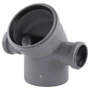 Коліно каналізаційне VSplast 110х110х45° +2х50х90° двоплощине ліве-праве