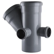 Хрестовина каналізаційна VSplast 110х110х45° +2 (50х90°)двоплощина права і задній відвід