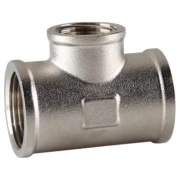 Трійник редукційний ASG 3/4"х1/2"х3/4"нікель (1/100)