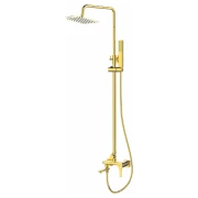 Душ дощовий зі змішувачем для ванни INVENA GLAMOUR золото