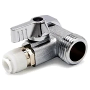 Адаптер латунний із кульовим краном 1/2" РЗ х 1/2" РВ х 1/4" QC