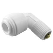 Коліно KAPLYA зі зворотним клапаном 1/4" труба х 1/8" РЗ, Quick Connect білий