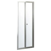Двері EGER bifold 80х195, профіль хром, скло прозоре 5 мм