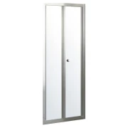 Двері EGER bifold 90х195, профіль хром, скло прозоре 5 мм