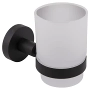 Склянка для зубних щіток AUQARODOS Black GLORIA, скло чорний мат