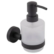 Дозатор для мила AQUARODOS Black GLORIA, скло чорний мат