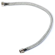 Шланг Kottman 1/2" ВхМ10 0,6м в нержавіючому обплетені для води короткий штуцер