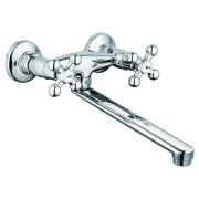 Змішувач HI-NON KMB-605 мийка дворукий настінний