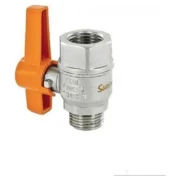 Кран кульовий для повітрявідвідника OFFICINE RIGAMONTI 3/8" 10bar ЗВ 200 C нікель