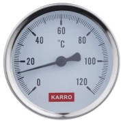 Термометр KARRO 1/2" Ø63мм 120ºC  KR1039