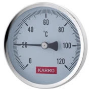 Термометр KARRO 1/2" Ø80мм 120ºC KR1039