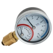 Термоманометр KARRO 1/2"x1/4"x80mm / 6bar,120℃нижнє підключення