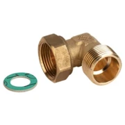 Штуцер кутовий (Коліно з накидною гайкою) SIZER 3/4"З х 3/4"В