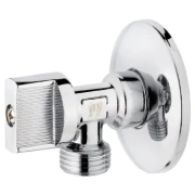 Кран кульовий кутовий PROFACTOR 1/2"Зx3/4"З хром, ручка хром цинк