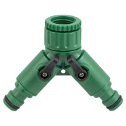 Кран розподільний з адаптерами GRAD 1/2" 2-а виходи в/р 1/2"×3/4" (ABS)