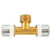 Трійник HERZ, прес х зовнішня різьба х прес 20-3/4"-20