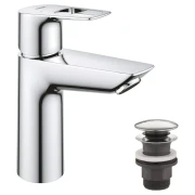 Змішувач для умивальника GROHE BauLoop New M-Size з донним клапаном