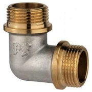 Коліно PROFACTOR 1/2" ЗЗ нікель з обмежувачем