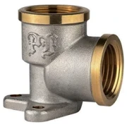 Коліно настінне PROFACTOR 1/2" ВВ нікель