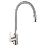 Змішувач для кухні INVENA Ksanti Inox, 2-функц,/сірий