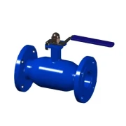 Кран кульовий сталевий STA фланцевий СП 11с33п Dn65/50 Pn16 вода+синя ручка