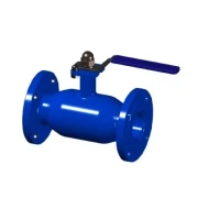 Кран кульовий сталевий STA фланцевий СП 11с33п Dn100/80 Pn16 вода+синя ручка