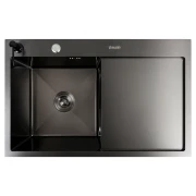 Мийка кухонна CM 78*50 L чорна PVD VALESO Handmade (круглий сифон 3,0/0,8)