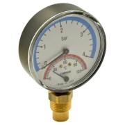 Термоманометр радіальний CEWAL TRP 80 VI 1/2" 0-4 бар/0-120°С