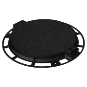 Люк чавунний D800 DN600 круглий важкий з замком та ущільнючою прокладкою Хвиля С250