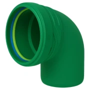 Коліно каналізаційне ASG R Line PP 160х87° зовнішнє (Зелене)