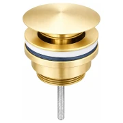 Донний клапан VBI для раковини BRUSHED GOLD,універсал (Click-clack)