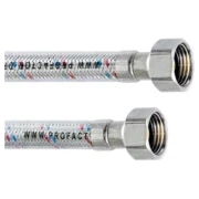 Шланг в нержавіючому обплетені PROFACTOR 2,0м  1/2"  ВВ (в силіконі)