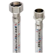 Шланг в нержавіючому обплетені PROFACTOR 1,2м  1/2"  ЗВ (в силіконі)