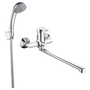 Змішувач для ванни INVENA VERSO з душовм комплектом та виливом 30 см