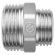 Ніпель редукційний MIRAYA 1/2"x 3/8" нікель
