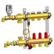 Аква-Дім::Колектор для теплої підлоги HERZ 1"х8 COMPACTFLOOR Light SK, виконання без насосу
