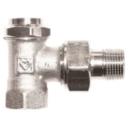 Кран радіатонний кутовий HERZ RL-5  1/2" нижній з функцією попереднього налаштування