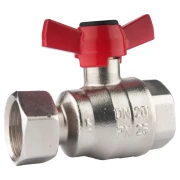 Кран кульовий з накидною гайкою HERZ 1/2"  ВВ прямий